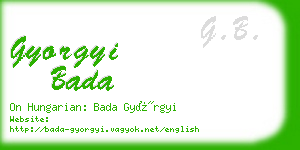 gyorgyi bada business card